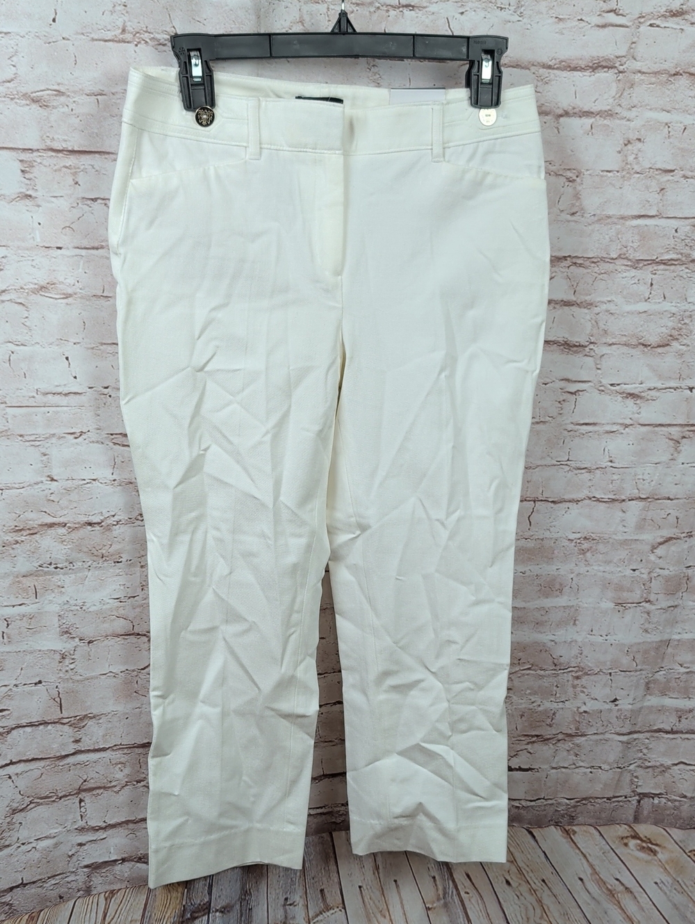 The Slim Crop Women's White Stretch Cropped Dress Pants 6P New Nwt